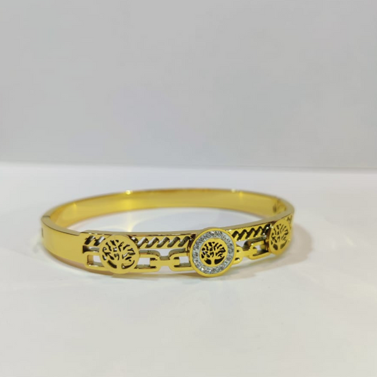 Golden Tree of Life Bangle Bracelet